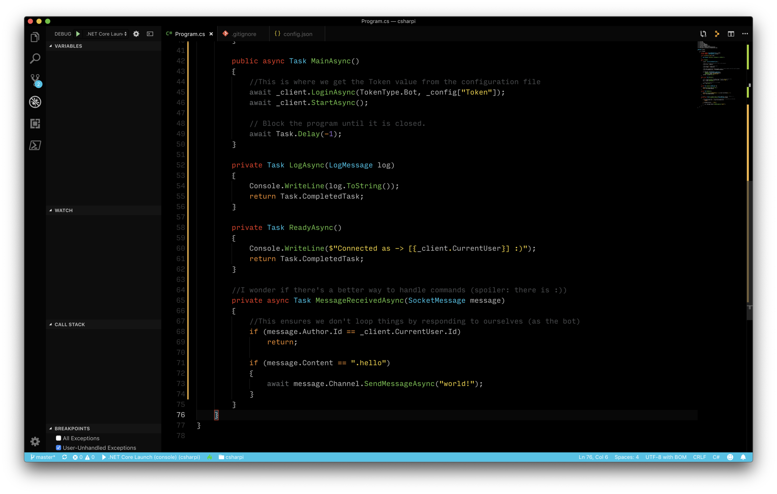 C# Discord Bot on Raspberry Pi: Simple Bot With Config File